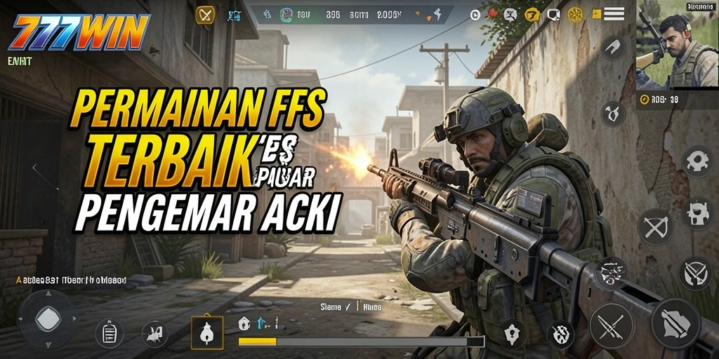 Tangkapan layar menunjukkan aksi intens dalam permainan FPS 777WIN.