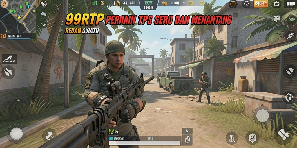 Screenshot gameplay 99RTP menampilkan aksi seru dalam pertempuran TPS.
