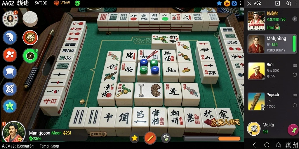 Tampilan gameplay Mahjong yang menarik dan penuh tantangan.