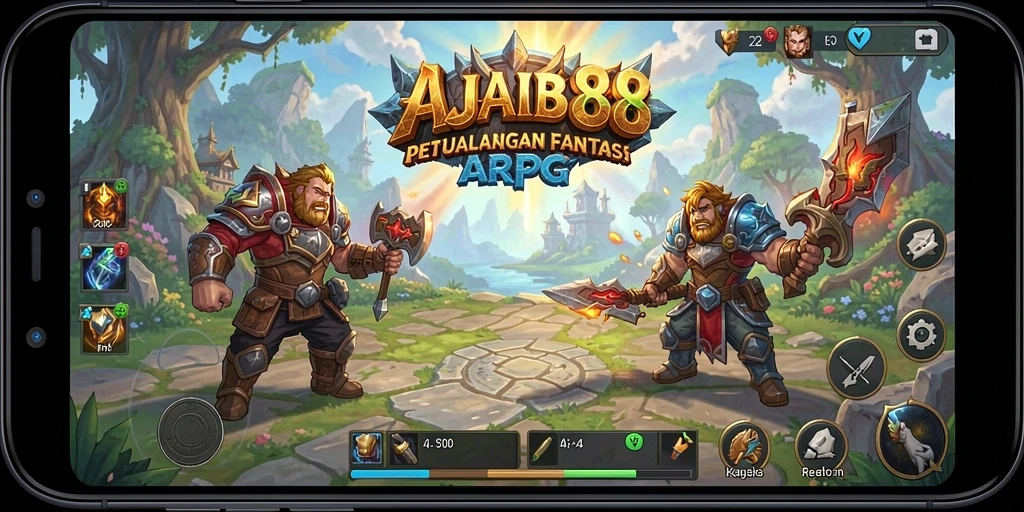 Tampilan gameplay AJAIB88 yang menakjubkan dengan aksi seru.