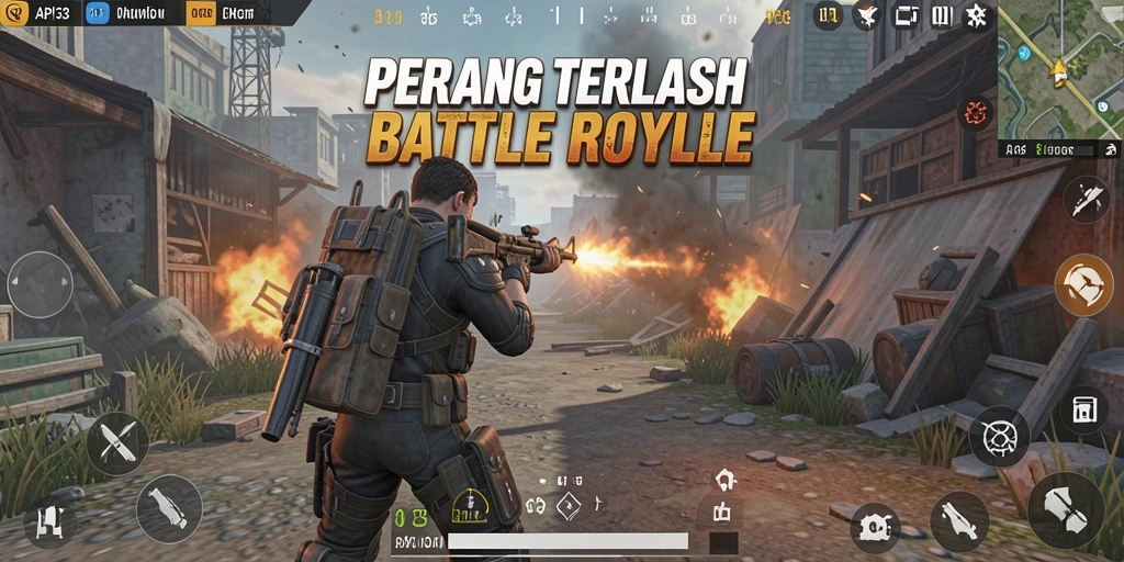 Gameplay mendebarkan dalam Battle Royale API33.