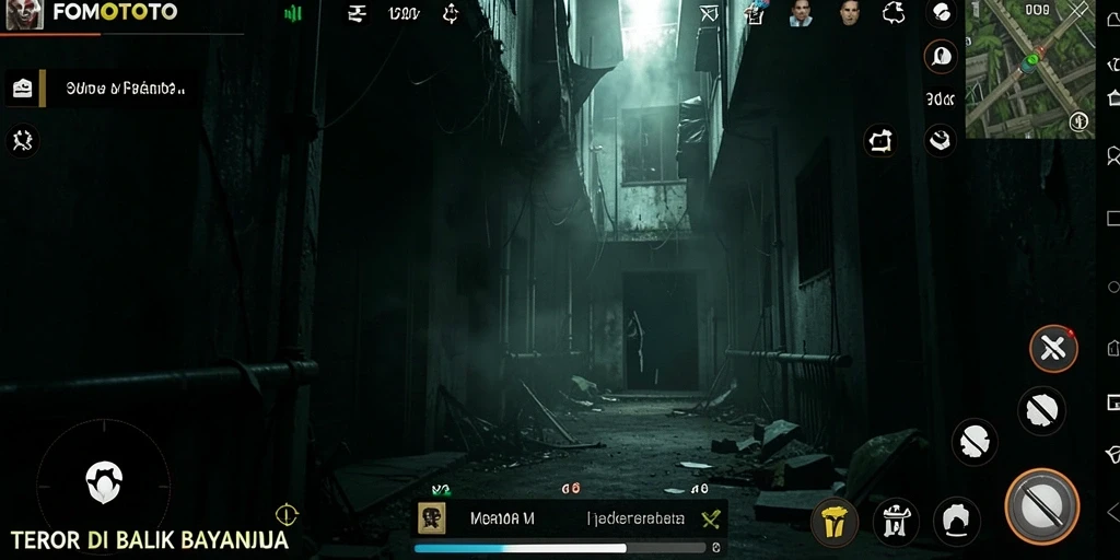 Gameplay mencekam FOMOTOTO dengan suasana horror yang mendalam.