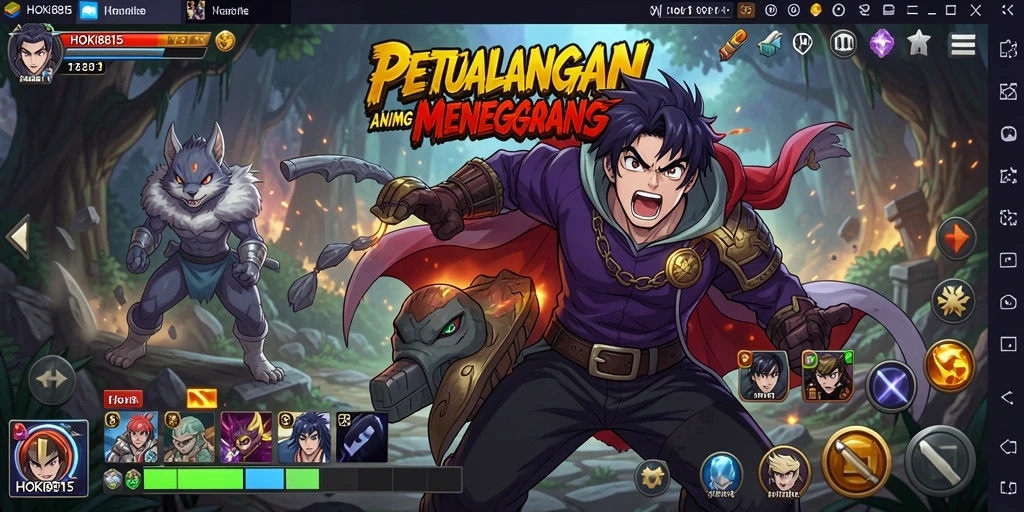 Tampilan gameplay seru dan karakter anime yang menarik dalam HOKI8815.