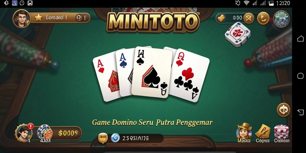 Tampilan gameplay seru dalam permainan Domino MINITOTO.