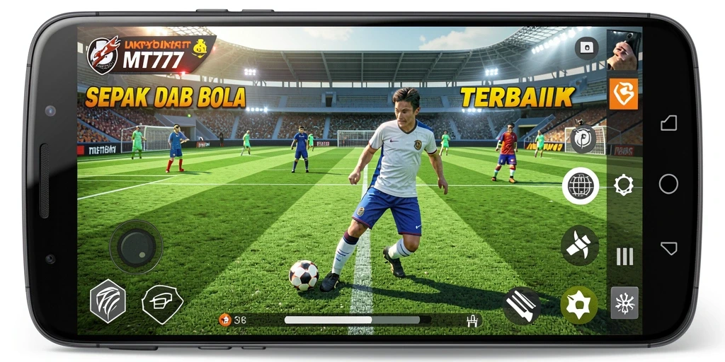 Gameplay MT777 yang seru dengan aksi sepak bola yang mendebarkan.