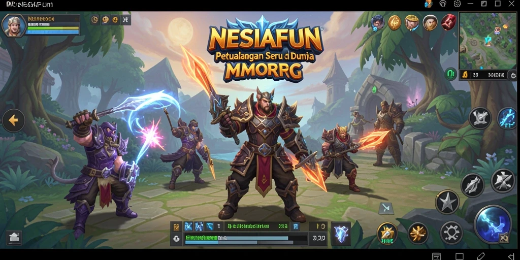 Screenshot utama gameplay <strong>NESIAFUN</strong> menunjukkan aksi seru dalam pertempuran antar pemain.