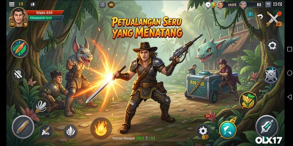 Tangkapan layar gameplay <strong>OLX17</strong> menunjukkan petualangan mendebarkan di dunia yang luas.