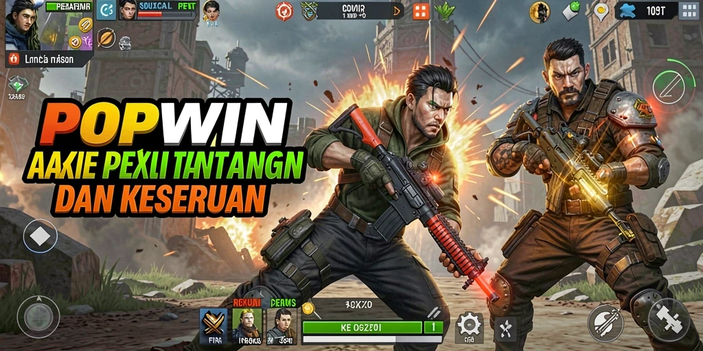 Tampilan seru dari gameplay Action di POPWIN.