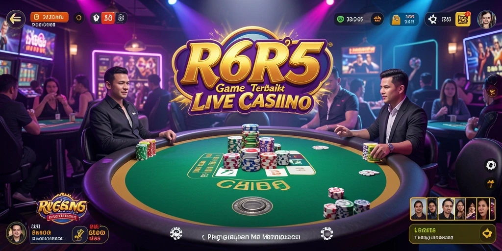 Tampilan menarik dari gameplay R6R6 yang menawarkan sensasi Live Casino.