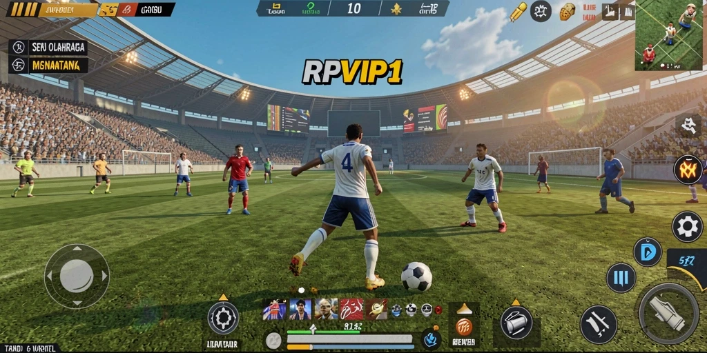 Screenshot menampilkan gameplay seru RPVIP1 dengan aksi olahraga yang mendebarkan.
