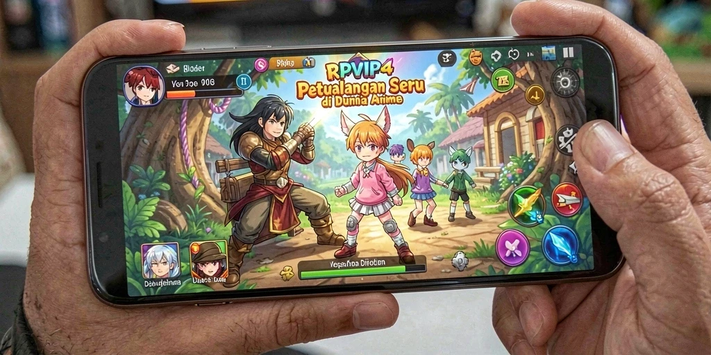 Gameplay seru RPVIP4 dengan karakter Anime yang menarik.