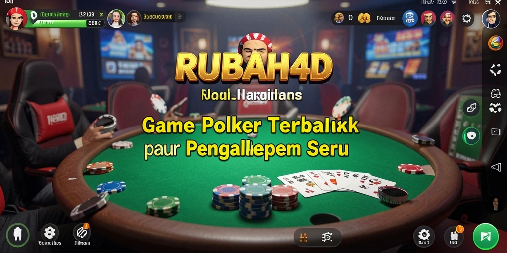 Tampilan gameplay RUBAH4D yang mendebarkan dengan aksi poker seru.