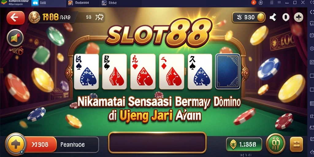 Screenshot gameplay seru dari SLOT88 yang menunjukkan suasana permainan domino.