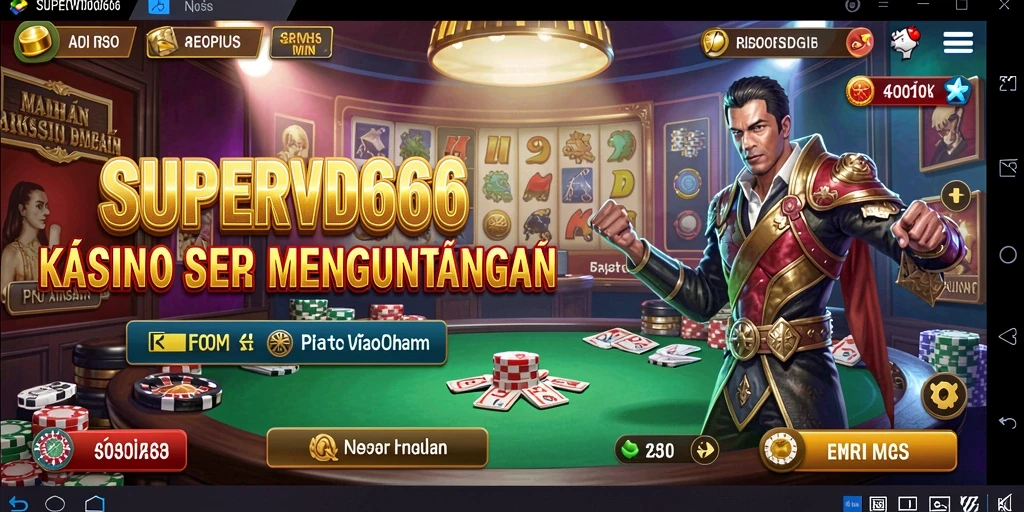 Tangkapan layar utama SUPERWD666 yang menunjukkan aksi permainan Kasino.