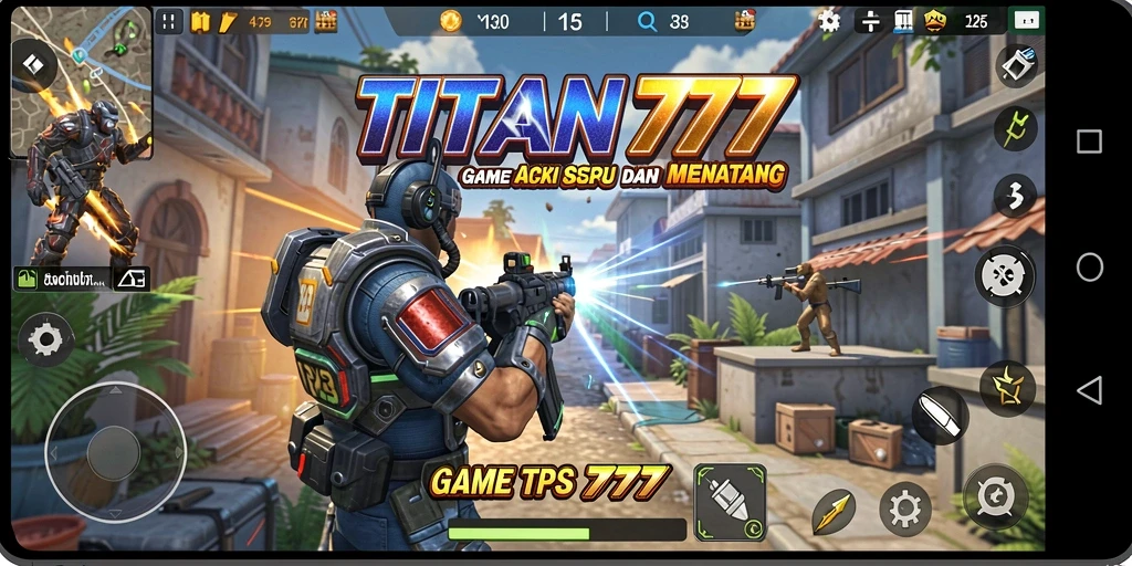 Tampilan gameplay seru dan dinamis dari TITAN777.