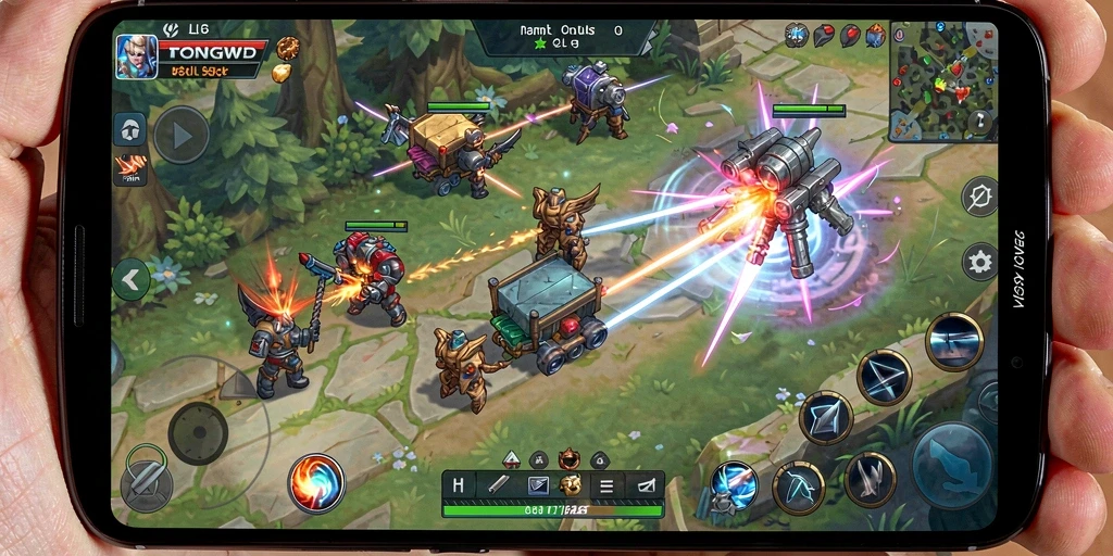 Tampilan gameplay TONGWD yang menghadirkan strategi menantang.