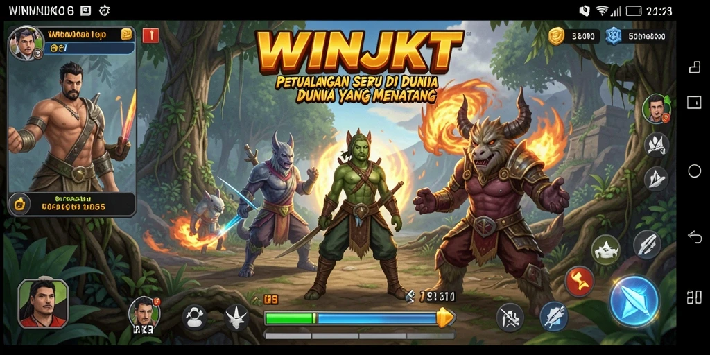 Tampilan gameplay WINJKT yang mendebarkan dalam petualangan seru.