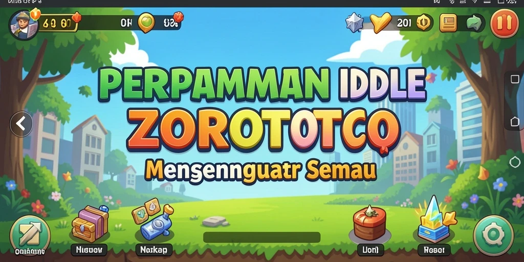 Tangkapan layar gameplay ZOROTOTO menampilkan aksi Idle yang seru dan interaktif.